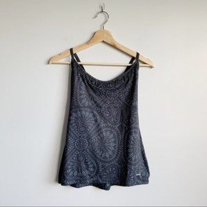 Patagonia  Tank Top Athletic Grey Blue Open Back Cross Straps Stretch Small S